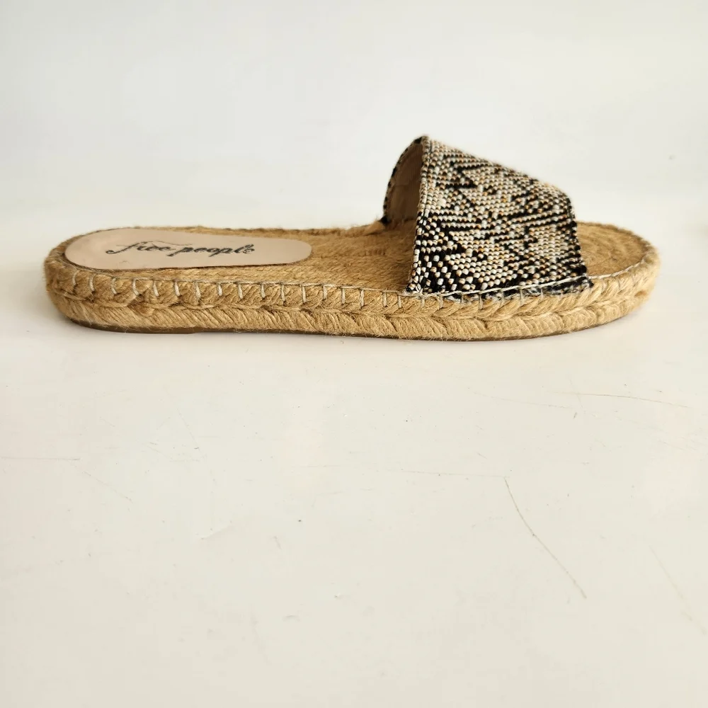Free People Slides Espadrille Sandals  Slip On Size 39 EU /8.5 US New